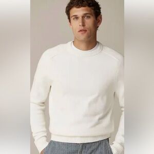 J. Crew Factory Lambswool Crewneck Sweater in Heathered Beige size XL